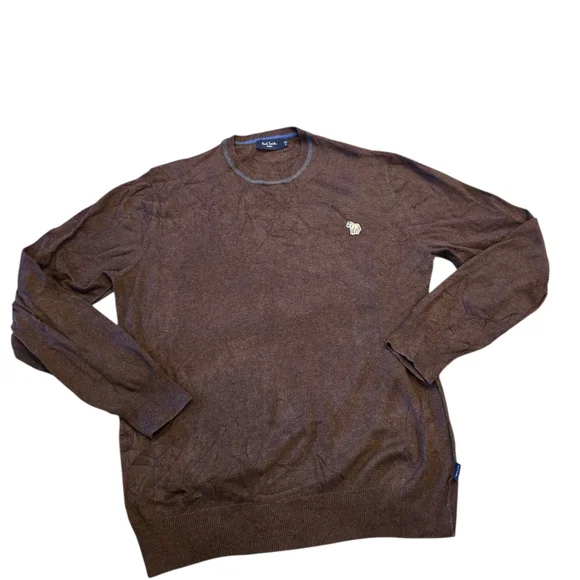 Paul Smith Deep Burgundy Crewneck Sweater Mens XL